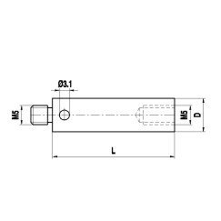 M5 удлинитель щупа из нержавеющей стали, L 15 мм, для систем ZEISS A-5555-0141
